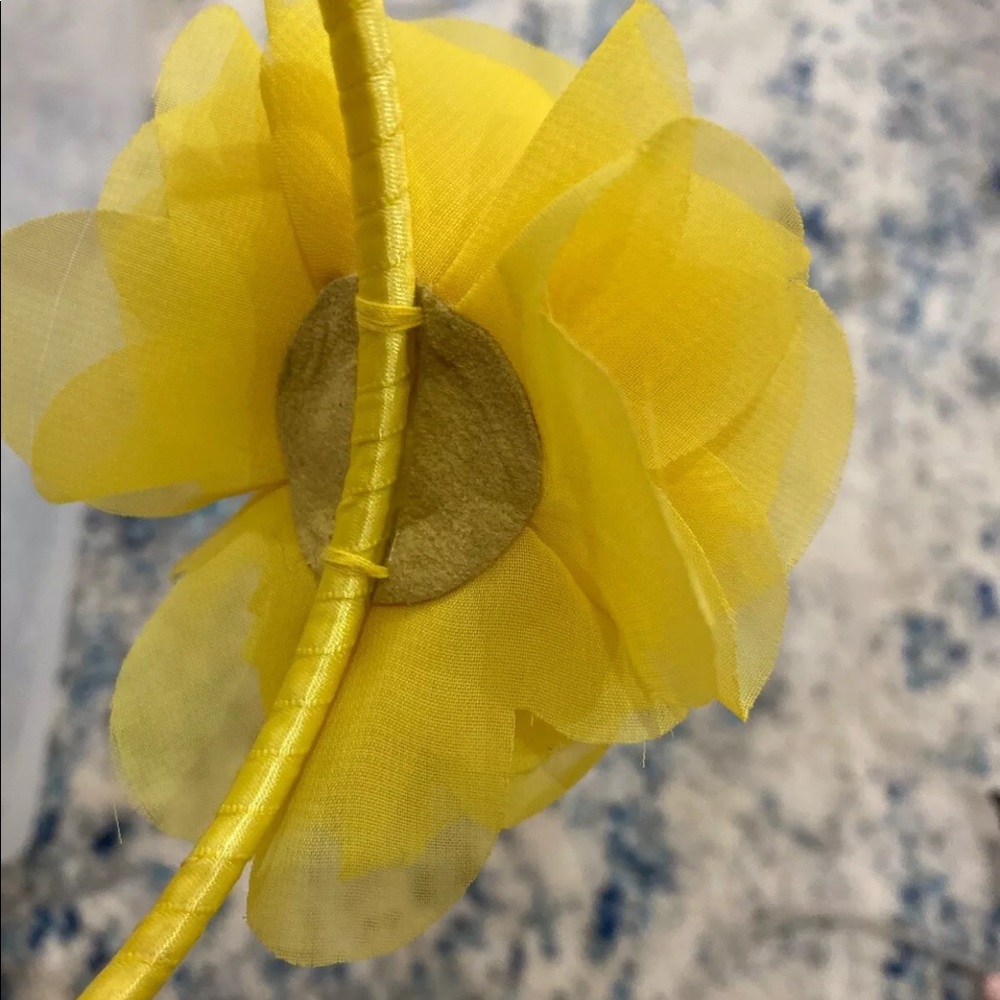J crew rose crewcuts flower headband new yellow - Picture 5 of 7